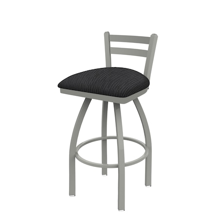 Holland Bar Stool Co 30" Low Back Swivel Bar Stool, Nickel Finish, Graph Anchor Seat 41130AN014